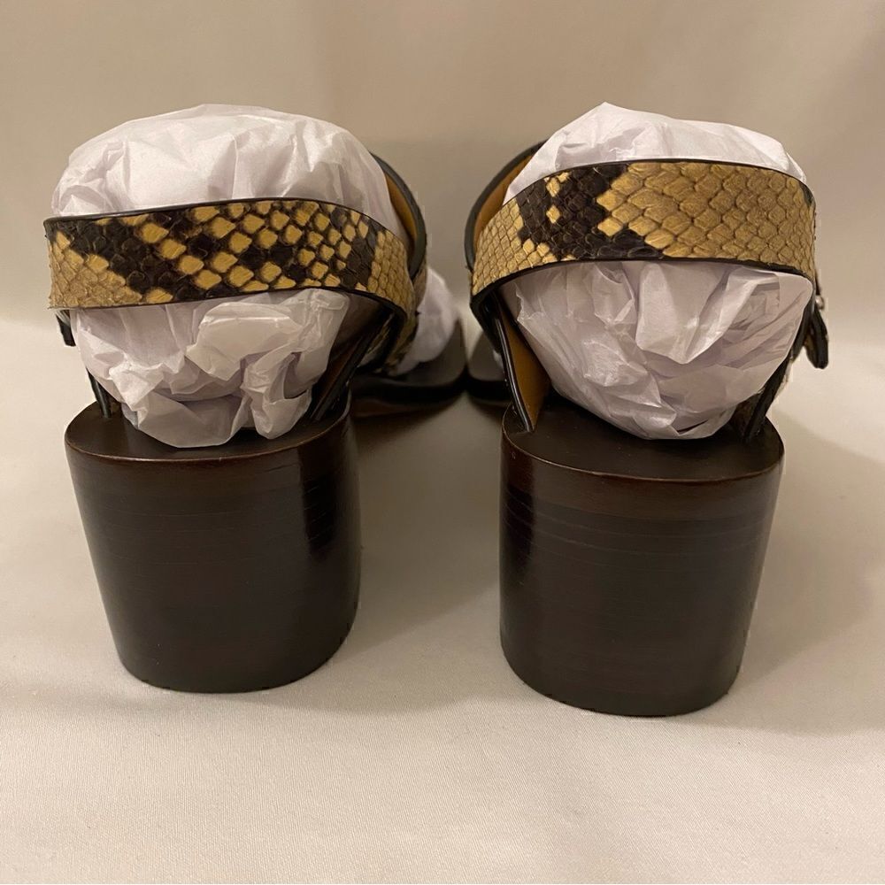 Ralph Lauren Pre Fall ‘21 Wellington Collection Julie Tan Snakeskin Thong Sandal - Picture 15 of 17